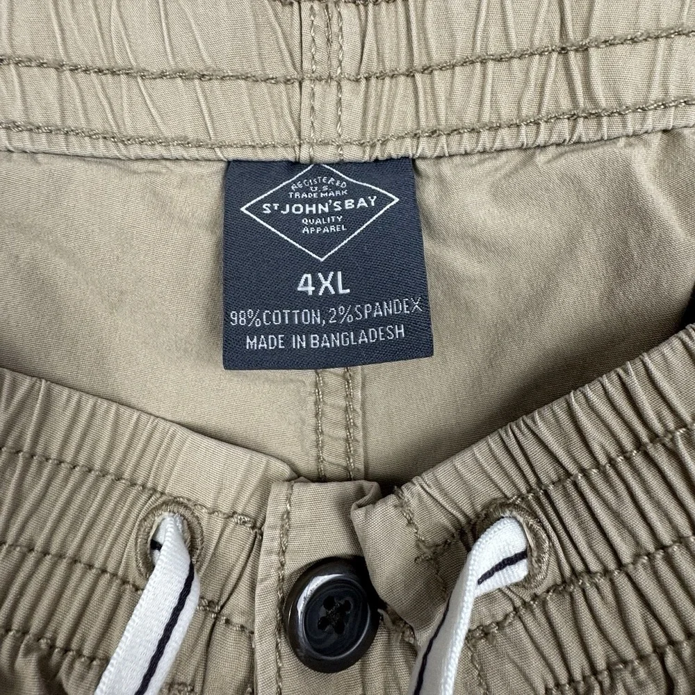 St. John's Bay Deck Shorts Mens 4XL Drawstring Elastic Waist Summer Casual Hike